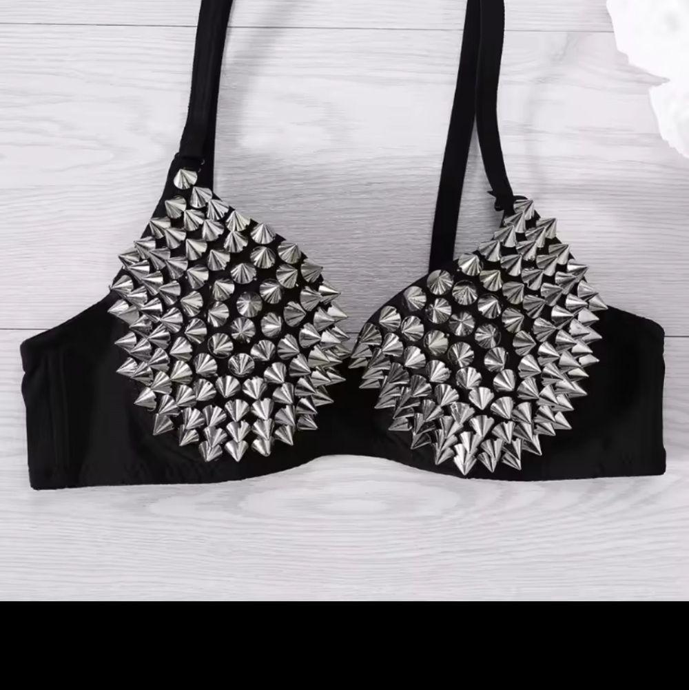 Bra with Gold-tone Spikes - Picture 6 of 6